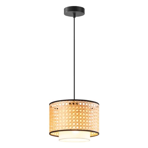 AKWAY Bamboo Hanging lamp for Living Room | Rattan Hanging lamp for Drawing Room | Cane Pendant Light for Home Decoration (Bulb not Included) (Single Piece) - Image 5