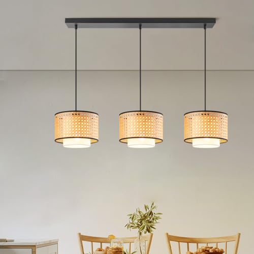 AKWAY Bamboo Hanging lamp for Living Room | Rattan Hanging lamp for Drawing Room | Cane Pendant Light for Home Decoration (Bulb not Included) (Single Piece) - Image 4