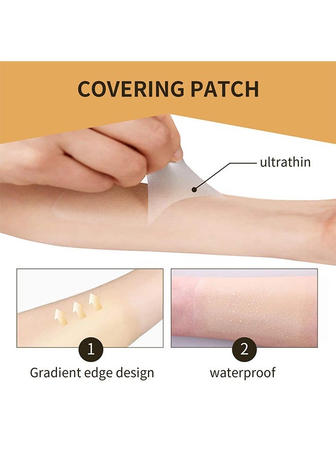 Jaysuing 6 Patches Tattoo Cover Up Tape, Ultra Thin Skin Tone Concealer Sticker, Invisible Concealer Patch for Covering up Tattoos and Scars - Image 4