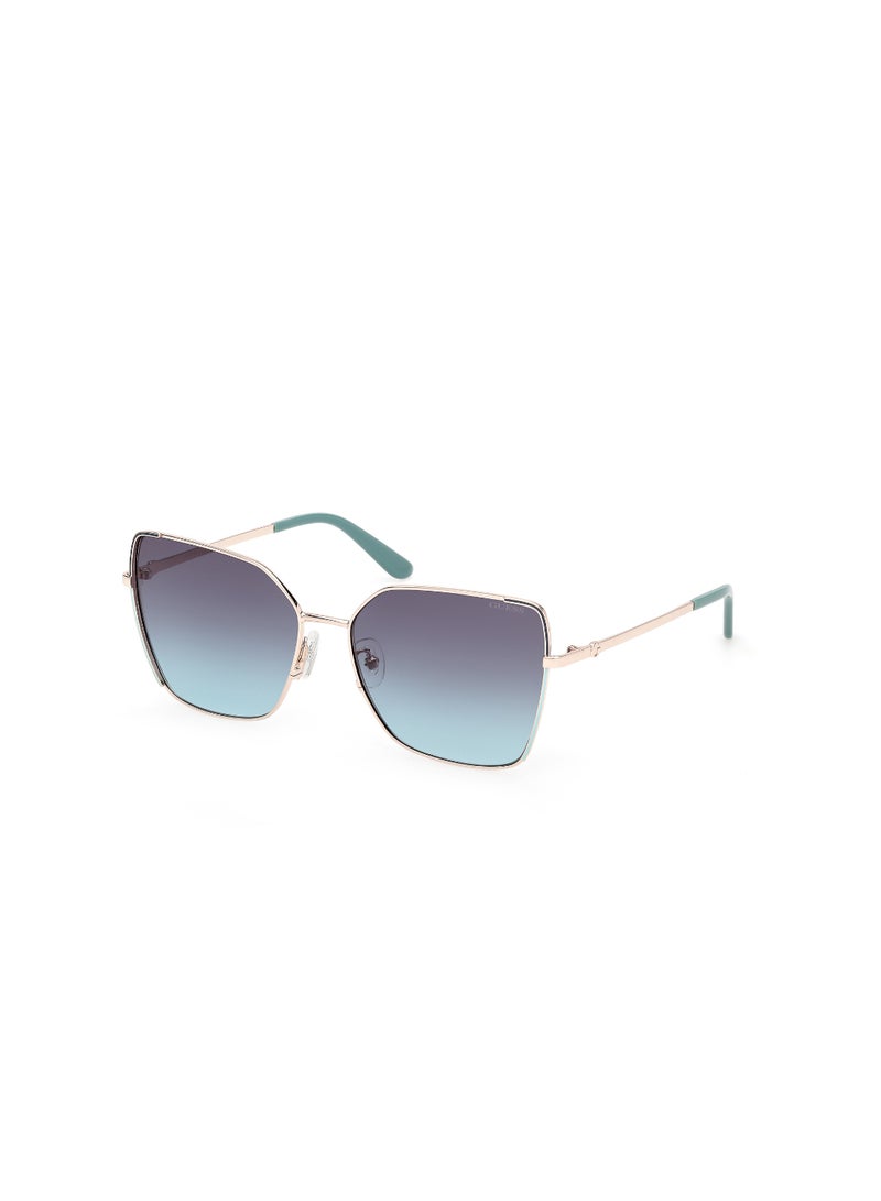 GUESS FULL RIM FEMALE BUTTERFLY GOLD METAL SUNGLASSES - Image 1