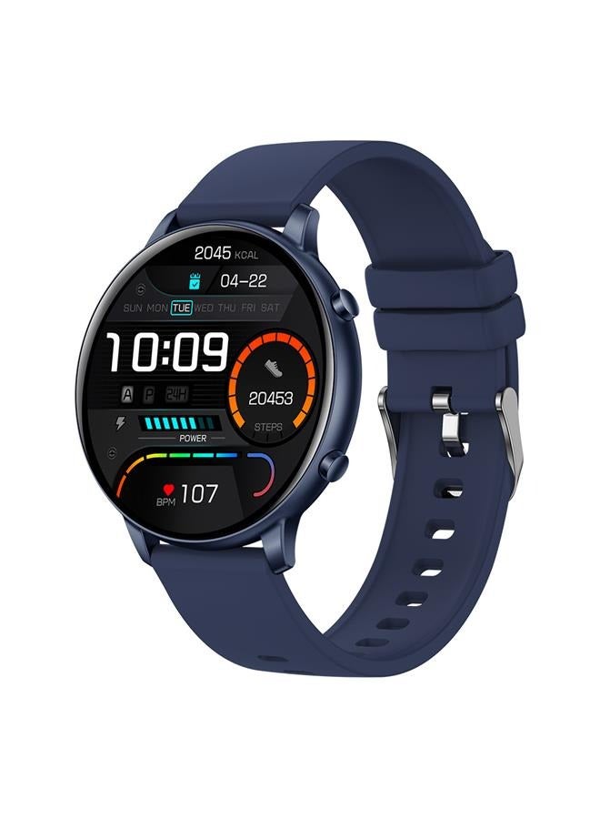 Silicone Watch Bands, 22mm Silver Stainless Steel Buckle Replacment Sport Watch Band Wristband for Men & Women，Silicone Replacement Strap Watchband for Huawei Watch Dark Blue - Image 4