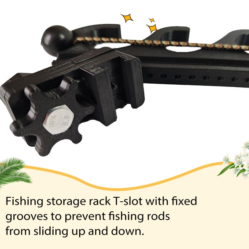 DMERHAC Fishing Rod Holder for Toyota Tacoma Bed Rail - Above-The-Bed Mount, 3 Rod Capacity with Secure Locking Design - Weatherproof & Tool-Free Installation - Image 5