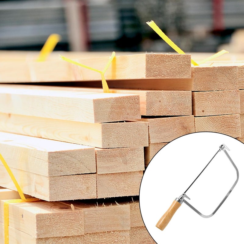 منشار يدوي منحني على شكل حرف U من لوكشيني مقاس 7 بوصات، أداة نحت خشب DIY صغيرة مع 5 شفرات فولاذية للقطع الدقيق - Image 4