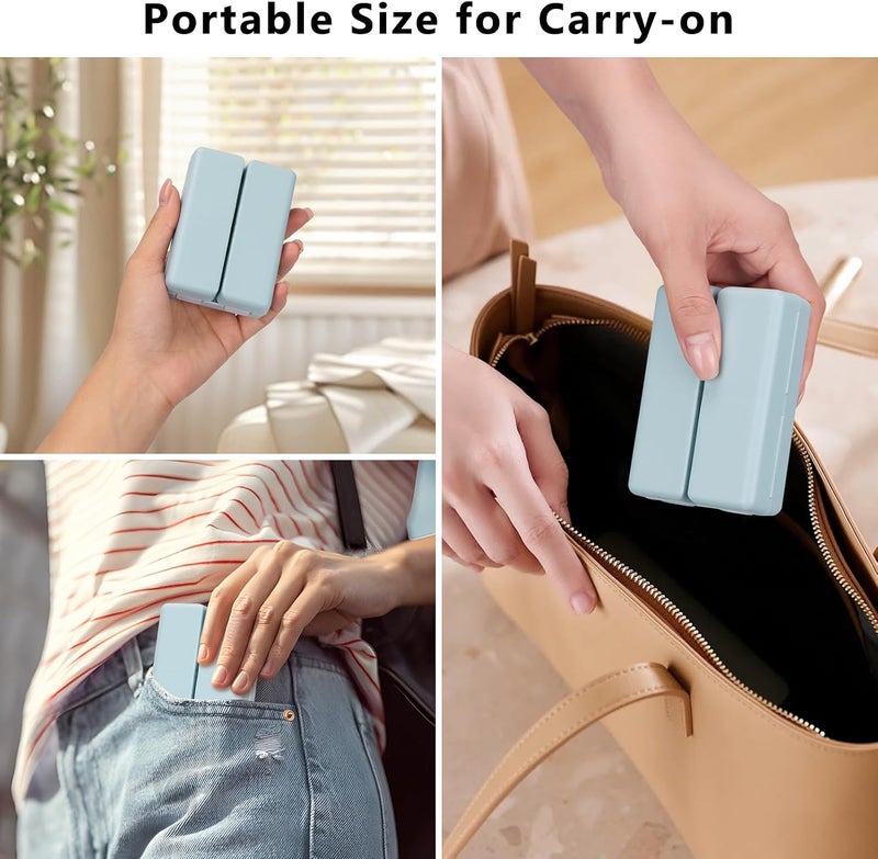 FYY Travel Pill Organizer - Compact Magnetic Foldable Pill Case, 2 Pcs Navy - Image 5