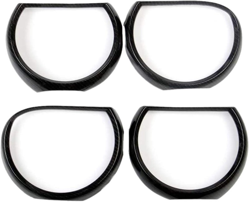 DEMULAX Carbon Fiber Headlight Cover Trim for Dodge Challenger - Image 1