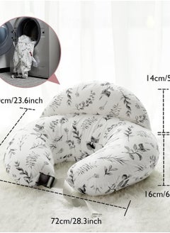 Momcozy Original Nursing Pillow, Ergonomic Breastfeeding Pillows with Security Fence for Baby, Adjustable Waist Strap and Removable Cotton Cover, Ink Wash Painting - pzsku/ZD145DE3E26001677EE13Z/45/_/1703853012/cee1c7dc-2a7d-4ff0-94de-c69b2266b6fc