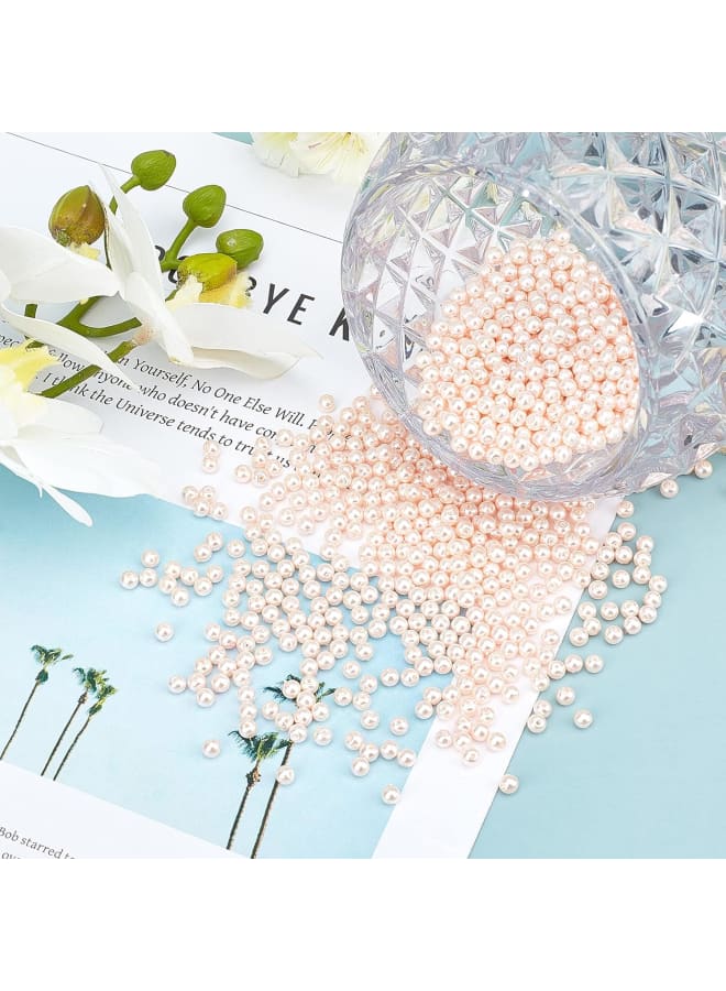 ايليت لآلئ زجاجية مستديرة، 4 - 4.5 مم، حجم الفتحة: 0.7 مم، وردي، 4 مم - Image 4