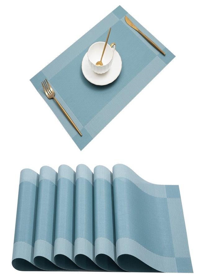 6 pieces of heat insulation mat pvc square simple tableware western restaurant tablecloth placemat - Image 1