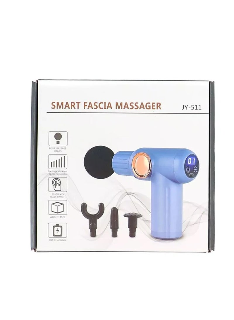 Generic Smart Fascia Massager , 4 Massage Head , 6 Stage Vibration Speed Regulation , Single Key Press Switch , USB Charging Type-C , 20W - Green  - Image 2