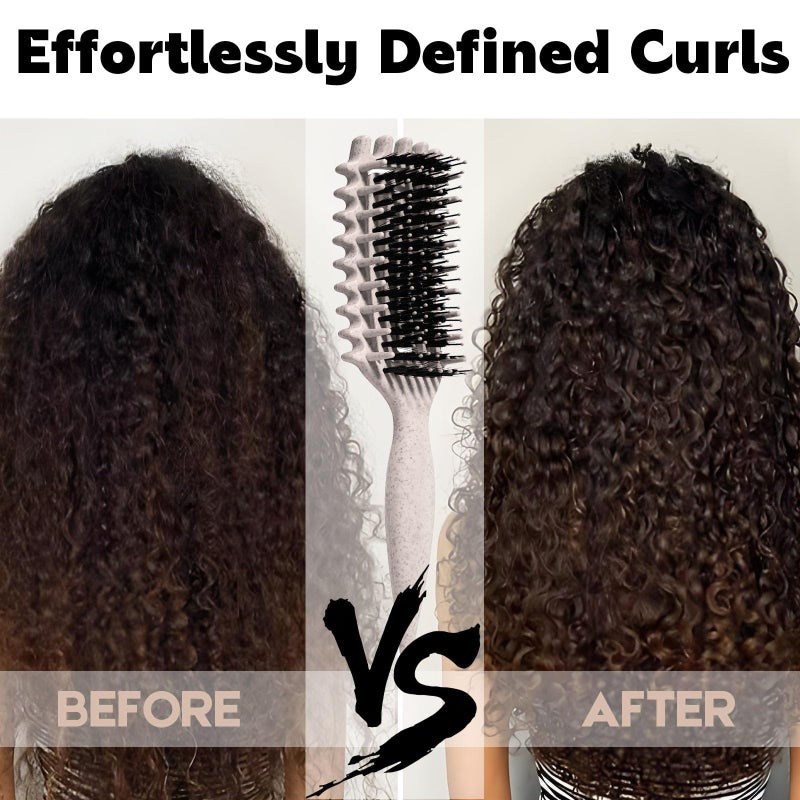 MMBVSZ Curly Hair Brush Candybrush Curl Defining Brush for Detangling Shaping and Defining Curls for Women, Men, Wet & Dry Hair (Black) - Image 5