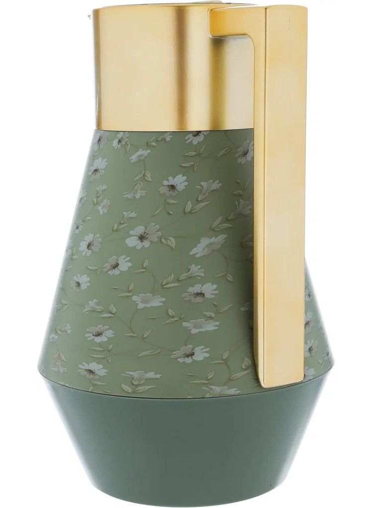 Everest Thermos, 1 liter, colorful pattern, thermal glass inner shell, plastic outer shell - light gray - Image 3