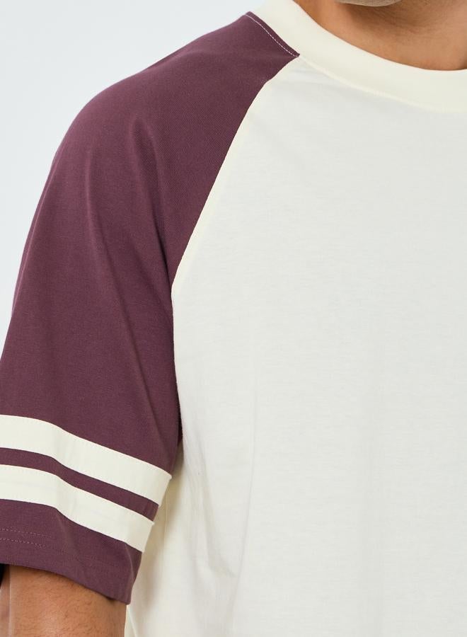 Styli Men Cream Oversized Raglan Sleeve T-Shirt - Image 2