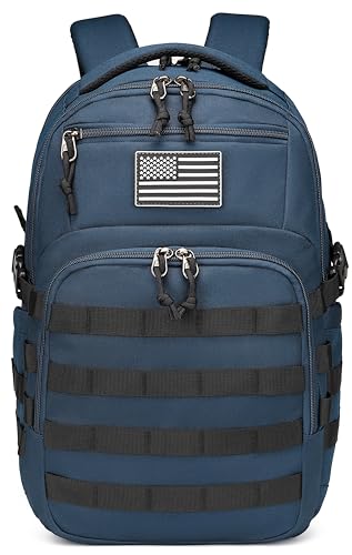 Wotony Military tactical backpack backpack for men black small tactical assault bag blue 185 inch - Image 3