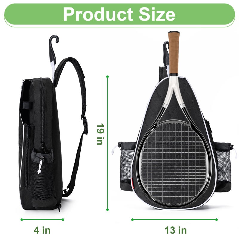 Docami Tennis Bag for Women Men, Tennis Racket Bags Backpack Lightweight Water Resistant Sling Crossbody Gym Backpacks for Tennis Racquet, Pickleball Paddles, Badminton, Pickleball Gear & Accessories - Image 2