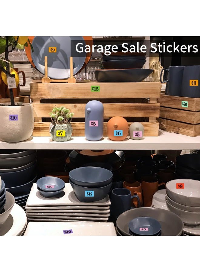 Starboling Garage Sale Stickers,4050 Pcs 1/2" X 3/4" Yard Sale Price Stickers Rectangle Preprinted Price Labels,for Flea Market Pre-Printed Pricing Stickers(Gradient Rectangle Small Price) - Image 5