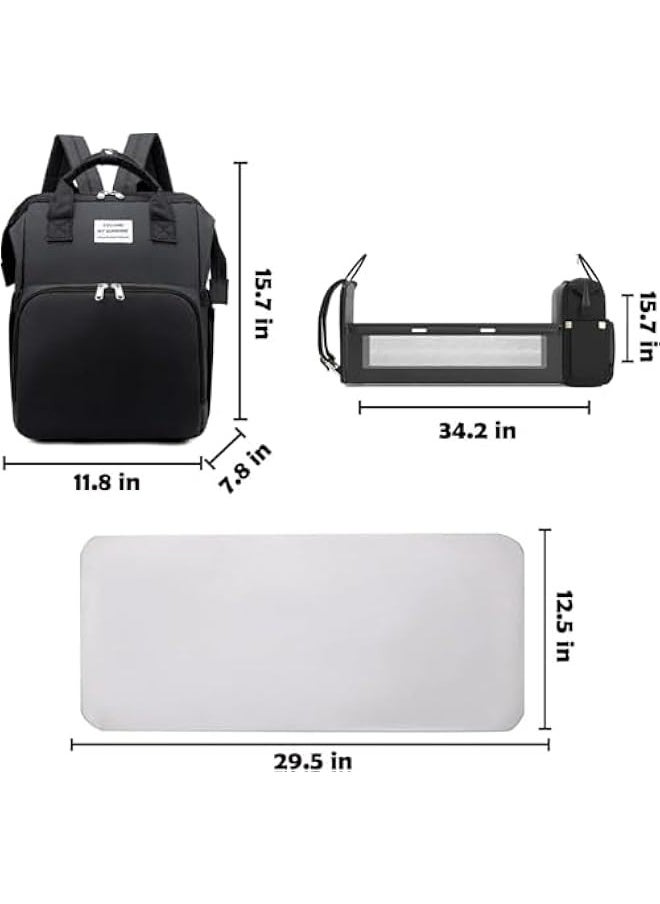 TRASSLE Diaper Bag Backpack with Changing Station Changing Pad Baby Bag Backpack Baby Nursing Bag Baby Shower Tote Baby Bottle Bag Waterproof Large Capacity, Newborn Essentials  - Image 4