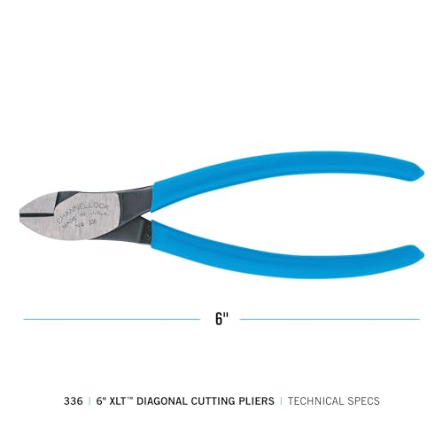 CHANNELLOCK 336 6-inch XLT Diagonal Cutting Pliers, Knife and Anvil Style Cutting Edge for Superior Cutting Edge Life, Forged High Carbon Steel, Made in the USA - Image 3