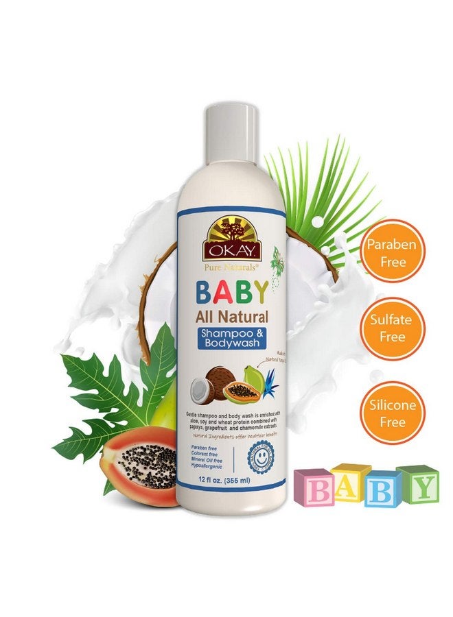 OKAY All Natural Baby Shampoo&Body Wash with Organic Ingredients Helps Gently Cleanse,Nourish,and Soften Baby's Skin And Hair Sulfate,Silicone,Paraben Free For All Skin&Hair Types Made in USA 12 oz - Image 5