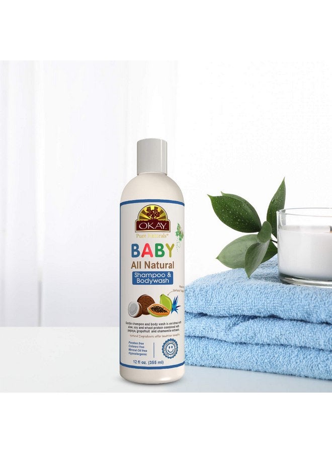 OKAY All Natural Baby Shampoo&Body Wash with Organic Ingredients Helps Gently Cleanse,Nourish,and Soften Baby's Skin And Hair Sulfate,Silicone,Paraben Free For All Skin&Hair Types Made in USA 12 oz - Image 4