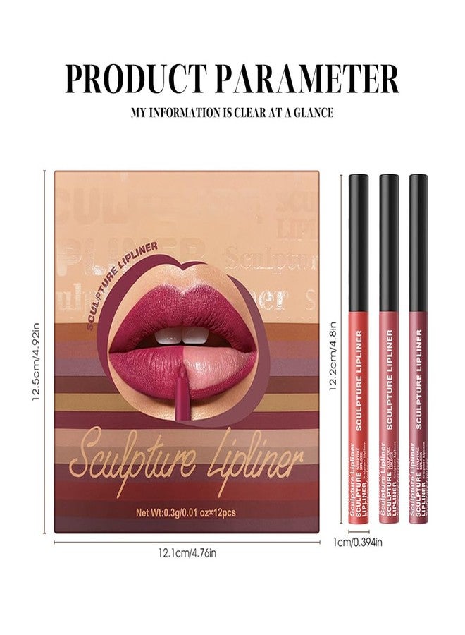 Houksouml Matte Lip Liner Pencil Set 3 Pack, Long-Lasting Waterproof Lip Liners, Smudge-Proof and High Pigment Lip Liner Kit, Smooth Application for Defining & Shaping Lips, Non-Fading Matte Finish-3# - Image 4