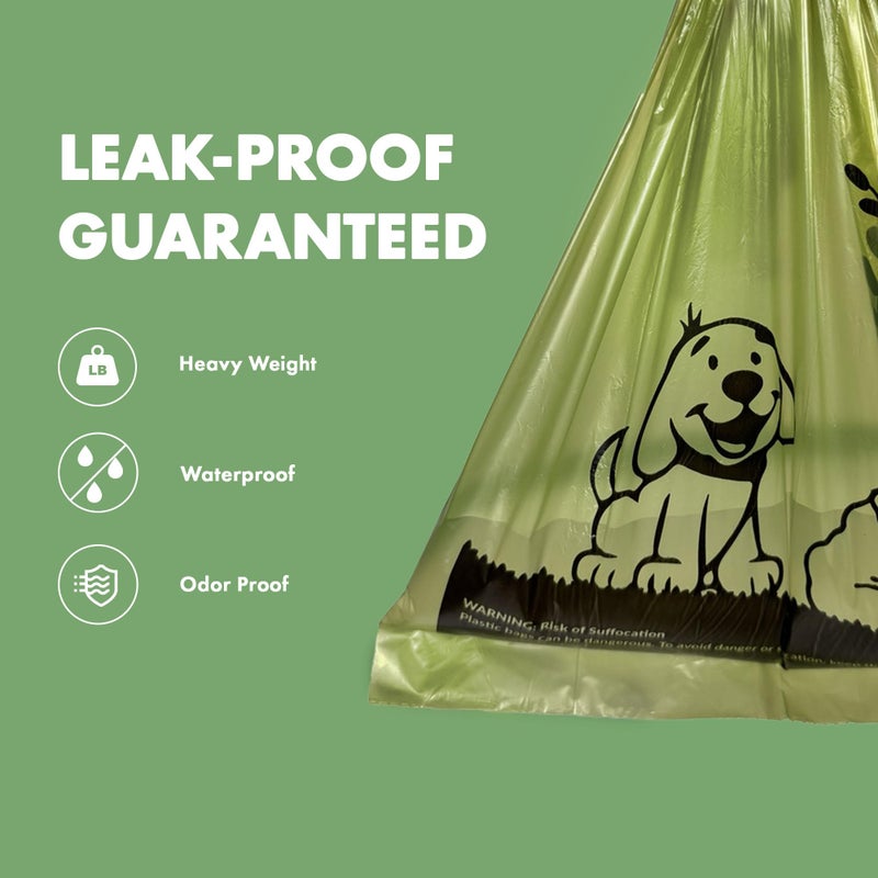 GORILLA SUPPLY Dog Poop Waste Bags with Dispenser and Leash Tie, 9" x 13", Green, 1000 Count - Image 5