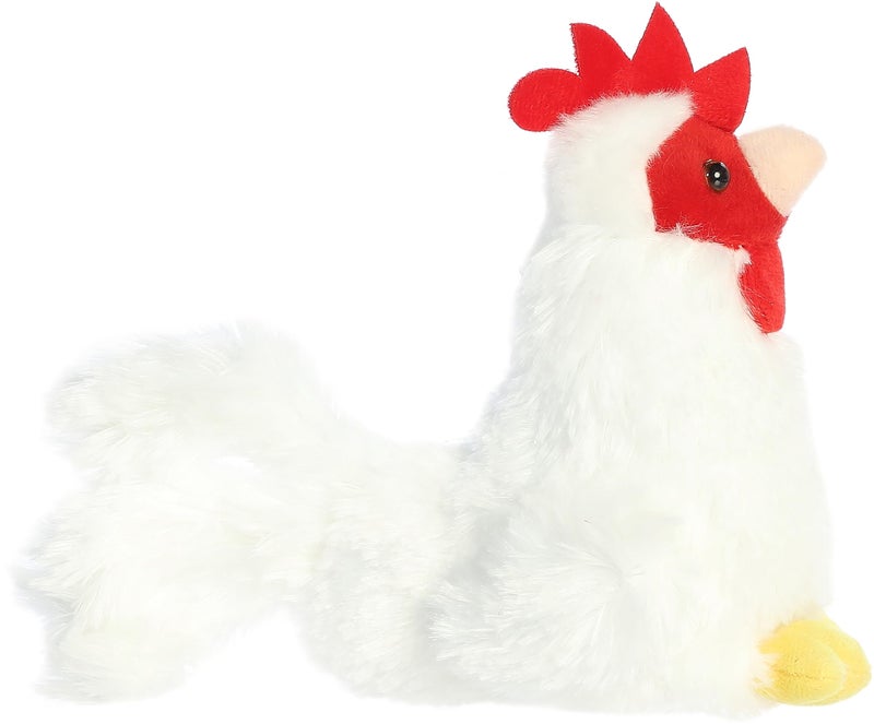 AuroraÂ® Adorable Mini Flopsieâ„¢ Chicken Stuffed Animal - Mini Companions Ready for Playful Adventures - for Kids All Ages, Toddlers, Adults, and Families - White 5.5 Inches - Image 4