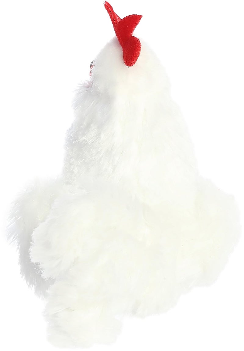 AuroraÂ® Adorable Mini Flopsieâ„¢ Chicken Stuffed Animal - Mini Companions Ready for Playful Adventures - for Kids All Ages, Toddlers, Adults, and Families - White 5.5 Inches - Image 3