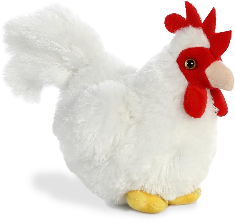 AuroraÂ® Adorable Mini Flopsieâ„¢ Chicken Stuffed Animal - Mini Companions Ready for Playful Adventures - for Kids All Ages, Toddlers, Adults, and Families - White 5.5 Inches - Image 1