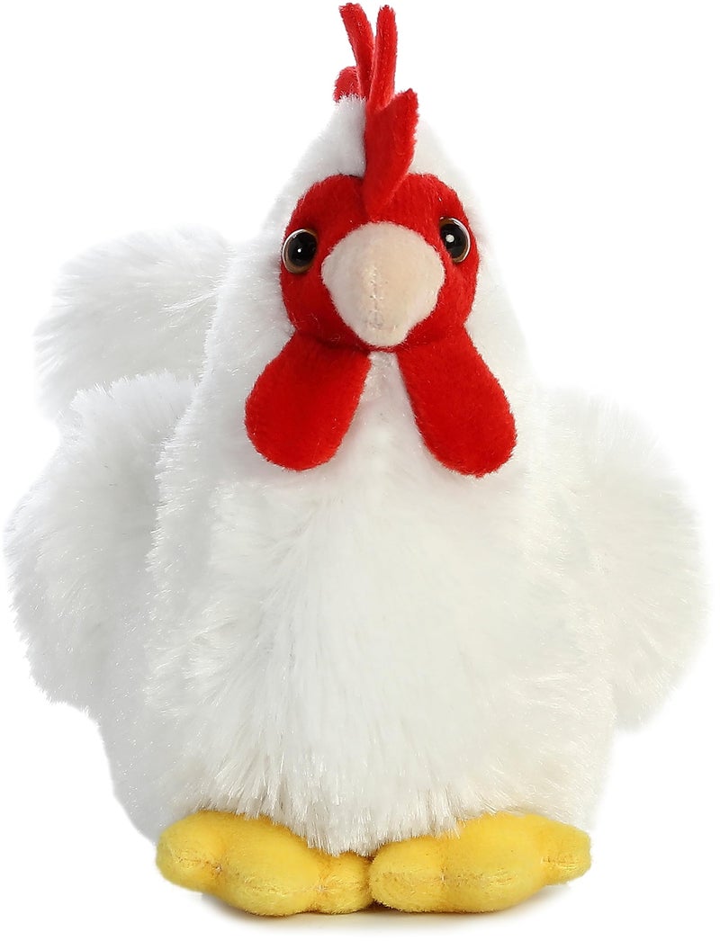 AuroraÂ® Adorable Mini Flopsieâ„¢ Chicken Stuffed Animal - Mini Companions Ready for Playful Adventures - for Kids All Ages, Toddlers, Adults, and Families - White 5.5 Inches - Image 2