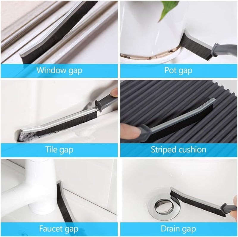 Golden Bird Golden bird Multi-Purpose Plastic Gap Cleaning Brush for Clean The Dead Corners of Kitchen Tiles,Bathroom, Washbasin, Toilets,Window Slots,Washing Machine Door Window Track Deep Cleaning Brush (3) - Image 4