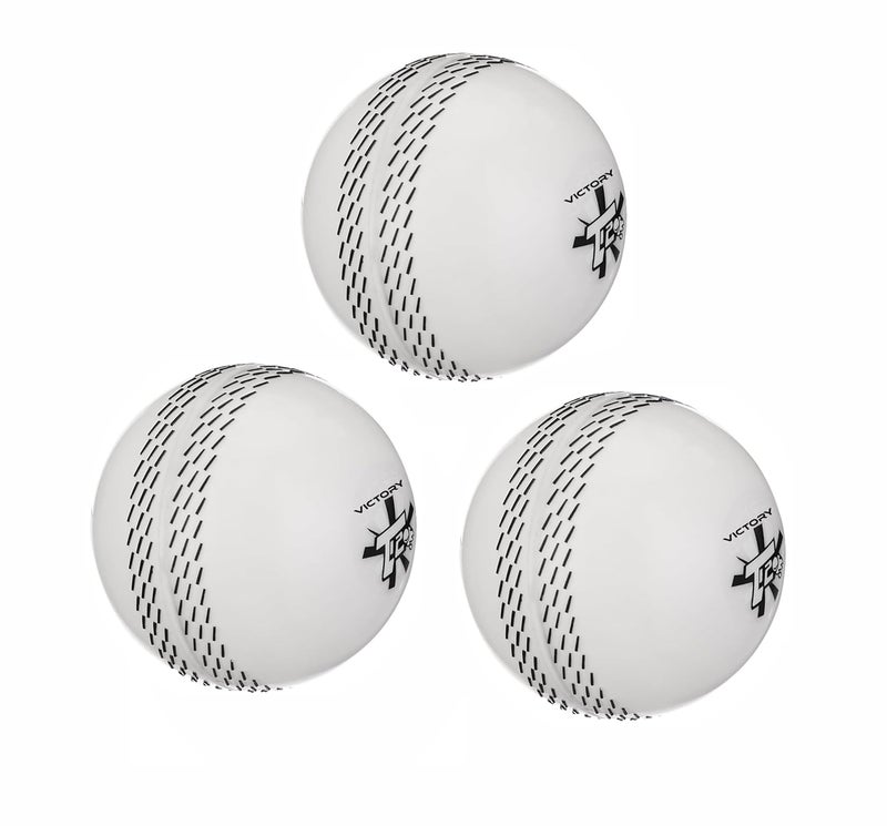 Victory T-20 Synthetic Cricket Ball for Tournament, Street Match - Wind Ball (White) - Image 1