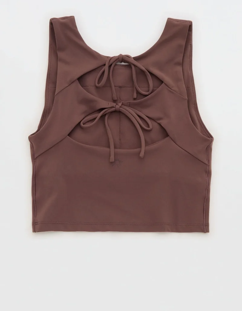 Aerie  OFFLINE By Aerie Real Me XTRA Tie Back Longline Sports Bra for Women | Best Price UAE