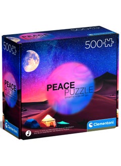Clementoni Clementoni Puzzle HQC Peace-Starry Night 500 Pieces | Jigsaw Puzzle | Puzzle for Adults | Challenging Puzzle | Perfect for Stress Reliever and Puzzle Lovers | Made in Italy  - Image 1