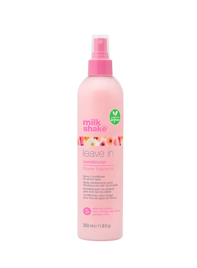 Milk Shake Leave-In Conditioner Flower Spray – Vegan Detangling & Hydrating Conditioner with Hyaluronic Acid, Soy Proteins, Moringa Extract & Integrity 41 for Soft, Shiny, Color-Treated Hair, 350ml - Image 1