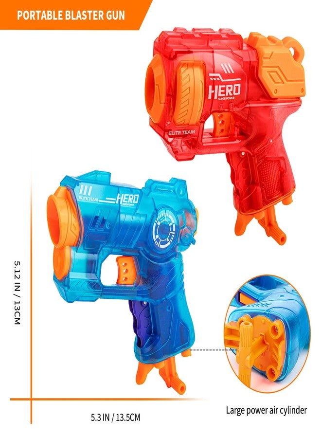 Banvih 2 Pack Mini Blaster Guns for Nerf, Small Toys Pistols for Kids Toddlers Boys Ages 3-5 5-7 8-12 Year Olds Birthday Gifts - 20 Refill Foam Darts and 2 Wristbands - Image 4