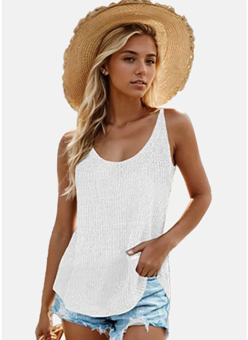 YUNIQEE Women Scoop Neck Sleeveless Tank Top