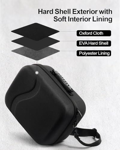 Nargos Carrying Case for Meta Quest 3/ 3S, Travel Bag Compatible with BOBOVR S3 Pro/ E3 Pro/ KIWI Design Head Strap, Controllers and Other Accessories, Hard Shell Case for Oculus Quest 3/ 3S (Black，XL) - Image 5