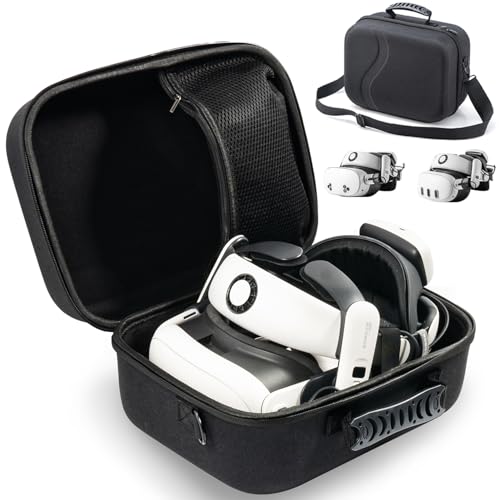 Nargos Carrying Case for Meta Quest 3/ 3S, Travel Bag Compatible with BOBOVR S3 Pro/ E3 Pro/ KIWI Design Head Strap, Controllers and Other Accessories, Hard Shell Case for Oculus Quest 3/ 3S (Black，XL) - Image 1