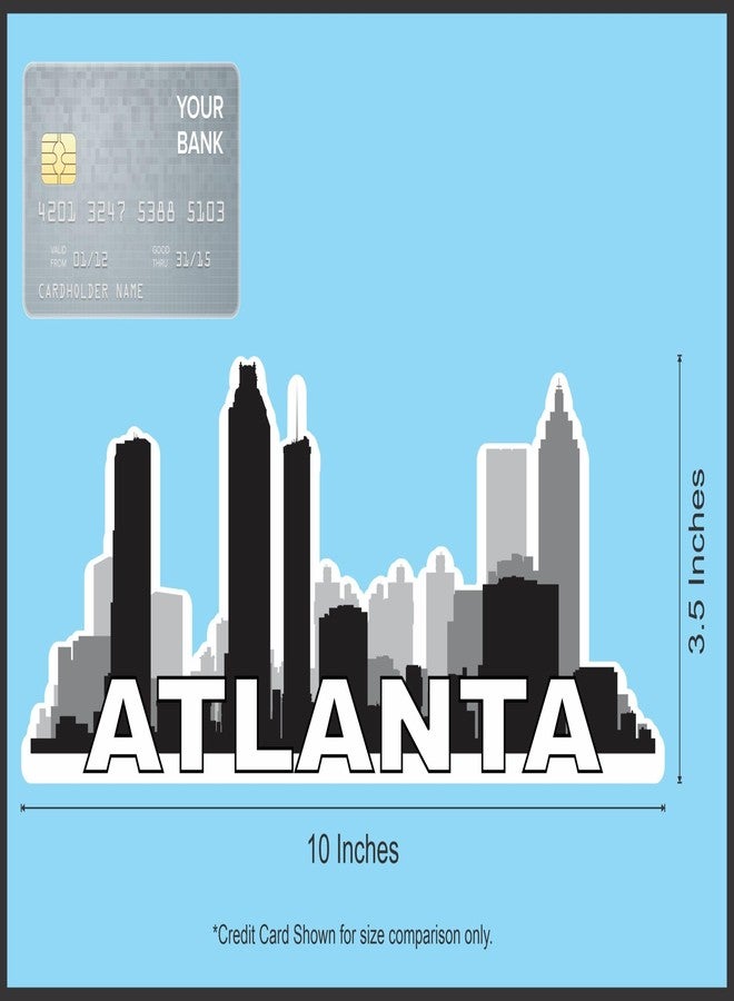 StickerTalk Large Letters Atlanta Skyline Vinyl Sticker, 10 inches by 3.5 inches - Image 5