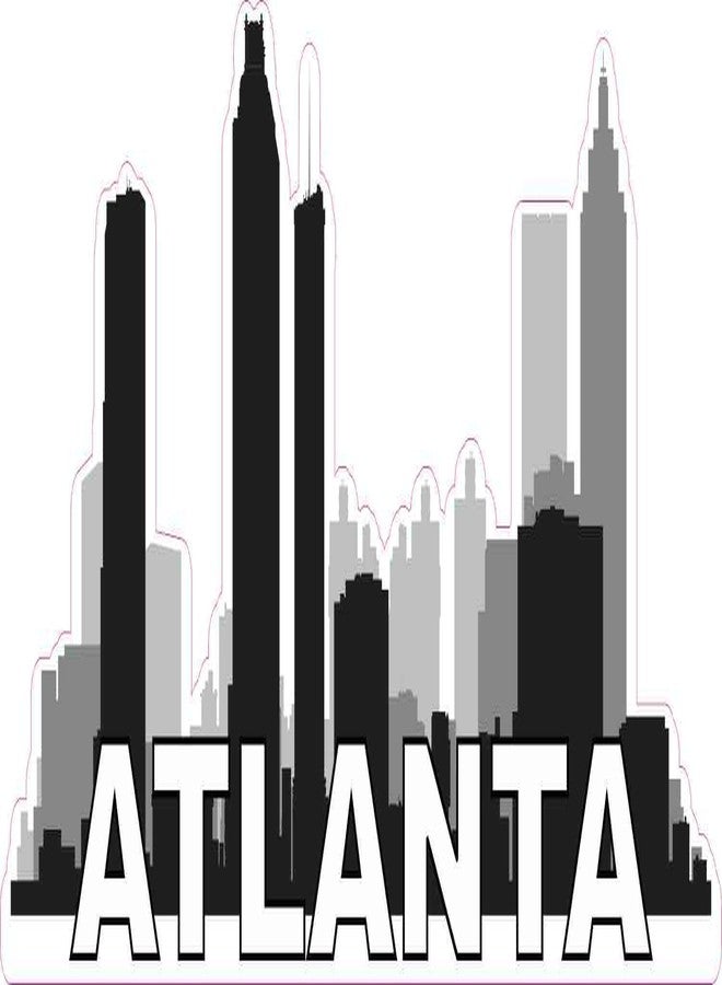 StickerTalk Large Letters Atlanta Skyline Vinyl Sticker, 10 inches by 3.5 inches - Image 1