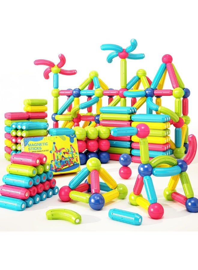 42PCS Magnetic Building Blocks for Kids Age 3-8, Montessori Magnet Sticks and Balls STEM Toys, Educational Construction Set for Toddlers, 3D Creative Learning Toy for Boys and Girls, Magnetic Blocks Building Starter Kit for Preschool, Travel, Gift Idea for Birthday & Christmas - Image 1