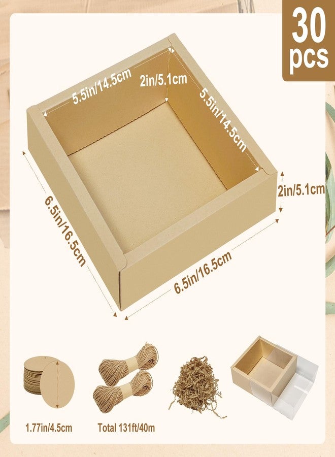 biguphate Square Kraft Paper Cardboard Gift Boxes for Gift - Image 2