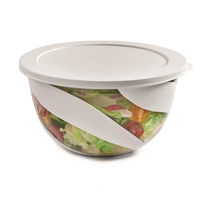 Snips White Salad Bowl with Lid 3L Made in Italy BPA Free