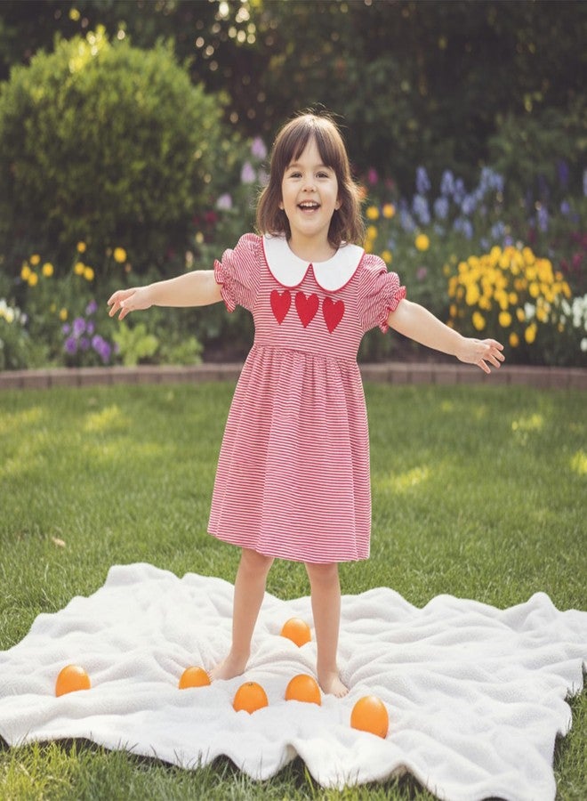 Mieeyali Church Easter Dresses for Toddler Girls Easter Dress Jesus Loves Me Smocked Baby Girl Clothes Baptism Outfit, Red Valentine P, 18-24 Months - Image 3