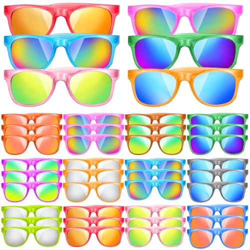 Uzoxlsn 36 Pack Kids Sunglasses Bulk with UV400 Protection 12 Colors Neon Sunglasses for Birthday Party Favors Beach Graduation Gift Summer Pool Party Supplies Goody Bag Filler Boys Girls Classroom Gift - Image 1