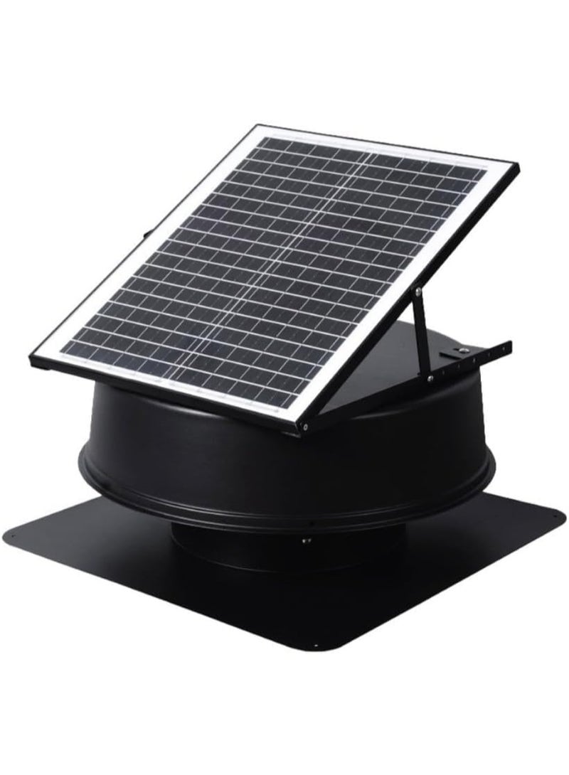 Solar Water Tank Fan,Ventilation Fan,Efficient Solar Powered Systems Eco-Friendly Cooling High Rotating Speed Low Noise Sound Strong Motor - Black - Image 1