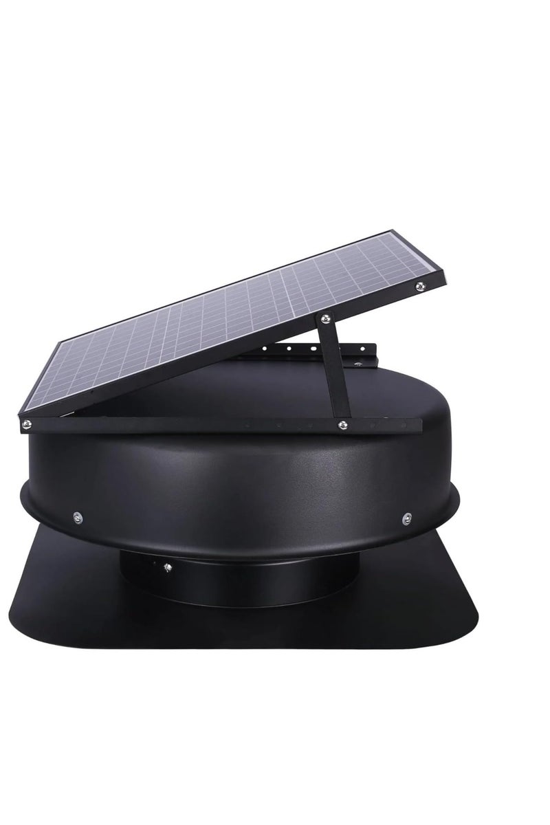 Solar Water Tank Fan,Ventilation Fan,Efficient Solar Powered Systems Eco-Friendly Cooling High Rotating Speed Low Noise Sound Strong Motor - Black - Image 2