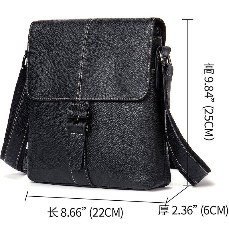 Malute Brand Business Casual Men'S First Layer Cowhide Shoulder Crossbody Bag Retro Flip Leather Men'S Bag - Image 5