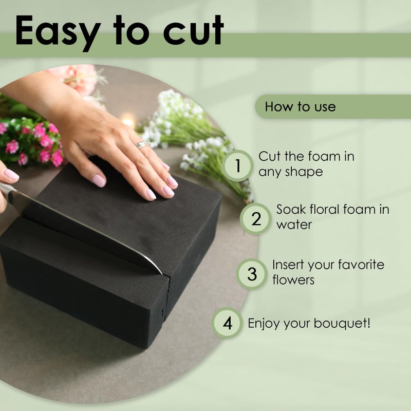 XCEL Floral Foam Blocks for Artificial Flower Arrangements, Craft Foam Block DIY Craft and Florist Supplies - Image 3