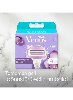 Gillette Gillette Venus ComfortGlide Spa Breeze Razor Blades Women, Pack of 4  - Image 2